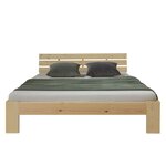 Lit double en bois Lit futon 120x200 cm pin naturel