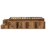 vidaXL Cadre de lit de rangement en bois ancien 75x190 cm
