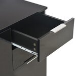 vidaXL Buffet Noir brillant 71x35x80 cm Bois d'ingénierie