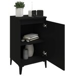 vidaXL Table de chevet noir 40x35x70 cm bois d’ingénierie