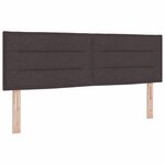 vidaXL Lit à Ressorts avec Matelas Crème 90x200 cm Tissu Marron foncé