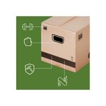 Pack and Move - Lot de 30 cartons déménagement livres avec poignées + 1 adhésif GRATUIT