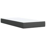 vidaXL Sommier à lattes de lit avec matelas Gris foncé 100x200cm Tissu