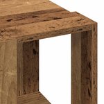 vidaXL Table basse Bois Ancien 32 x 32 x 30 cm Bois d'ingénierie