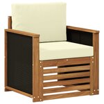vidaXL Sofa de milieu extérieur Naturel