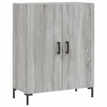 vidaXL Buffet haut Sonoma gris 69 5x34x180 cm Bois d'ingénierie