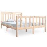 vidaXL Cadre de lit sans matelas bois massif 140x190 cm