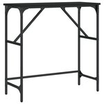 vidaXL Table console noir 75x32x75 cm bois d'ingénierie