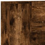 vidaXL Armoire tête de lit avec LED chêne fumé 100x16 5x103 5 cm