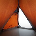 vidaXL Tente de camping à dôme 2 personnes gris et orange imperméable