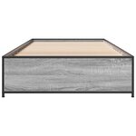 vidaXL Cadre de lit sonoma gris 90x190 cm bois d'ingénierie et métal