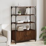 vidaXL Bibliothèque à 3 niveaux chêne marron 70x30x109 5 cm