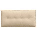 vidaXL Coussin de Dos Crème 100 x 19 x 50 cm tissu