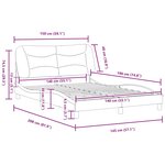 vidaXL Cadre de lit sans matelas Hvar taupe 140x190 cm tissu
