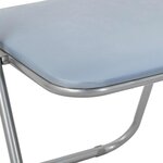 vidaXL Chaise pliante 2 Pièces Gris 48 x 43 5 x 81 cm Simili cuir