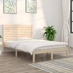 vidaXL Cadre de lit sans matelas 135x190 cm bois massif