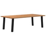 vidaXL Table à manger marron clair bois de chêne massif rectangulaire