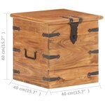 vidaXL Coffre 40x40x40 cm Bois d'acacia solide