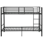 vidaXL Lit superposé sans matelas noir métal 90x200 cm