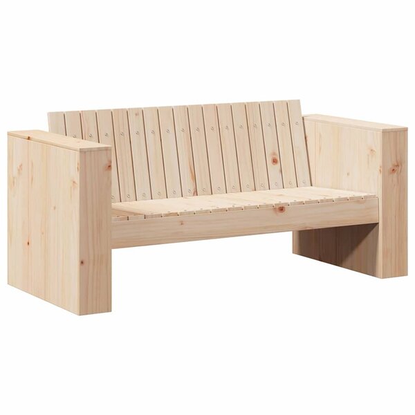 vidaXL Canapé de jardin Naturel 134 x 60 x 62 cm Bois de pin massif