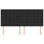 vidaXL Tête de lit Noir 180x5x118/128 cm Similicuir