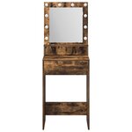 vidaXL Coiffeuse Chêne fumé 50 x 41 x 135 cm Bois d'ingénierie