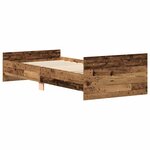 vidaXL Cadre de lit sans matelas vieux bois 90x200 cm bois ingénierie