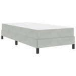 vidaXL Lit à ressorts avec matelas Gris clair 90 x 200 cm tissu