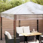 vidaXL Remplacement de housse de gazebo Transparent 3 x 3 m PVC