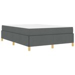 vidaXL Cadre de lit avec matelas Gris foncé 140 x 190 cm tissu