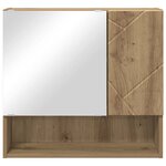 vidaXL Armoire Miroir Montage mural Chêne artisanal 59 x 17 x 55 cm
