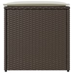 vidaXL Coffre de Rangement Extérieur Brun et Crème Rotin Moyen Rangement