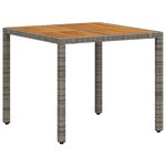 Ensemble de salle à manger jardin 5 pièces gris poly rattan vidaXL