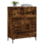 vidaXL Buffet chêne fumé 69 5x34x90 cm bois d'ingénierie