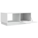 vidaXL Table basse Blanc 90 x 50 x 37 cm Bois d'ingénierie
