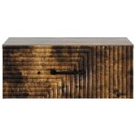 vidaXL Cabinet de chevet mural 2 pièces Chêne fumé 49 x 34 5 x 20 cm