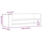 vidaXL Étagère murale sonoma gris 100x35x30 5 cm bois ingénierie