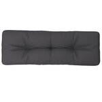 vidaXL Coussin de palette anthracite 120x40x12 cm tissu