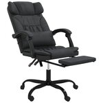 vidaXL Fauteuil inclinable de bureau Noir Similicuir