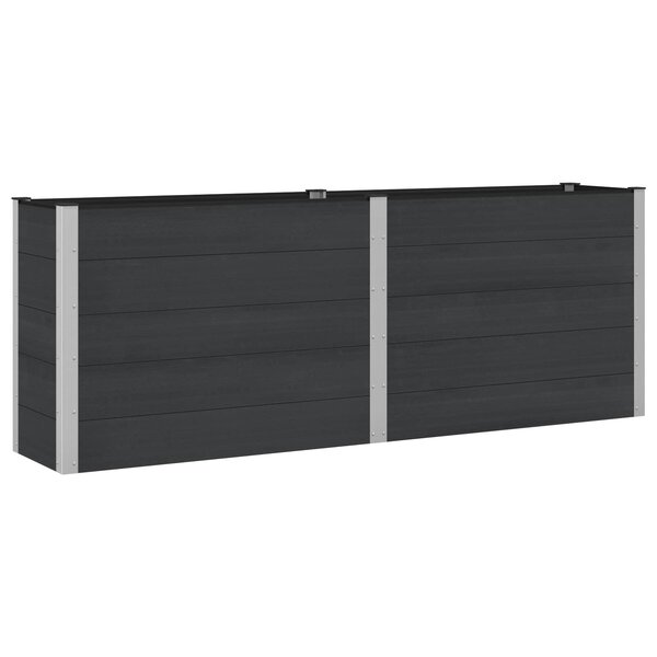 vidaXL Jardinière surélevée Noir 250 x 50 x 91 cm
