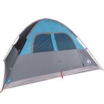 vidaXL Tente familiale à dôme 6 personnes bleu imperméable