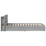vidaXL Cadre de lit avec rangement avec tiroir Sonoma gris 90 x 200 cm