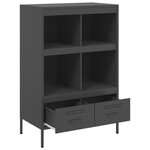 vidaXL Buffet haut noir 68x39x101 5 cm acier