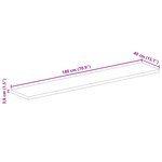 vidaXL Dessus de table rectangulaire bois massif de manguier brut