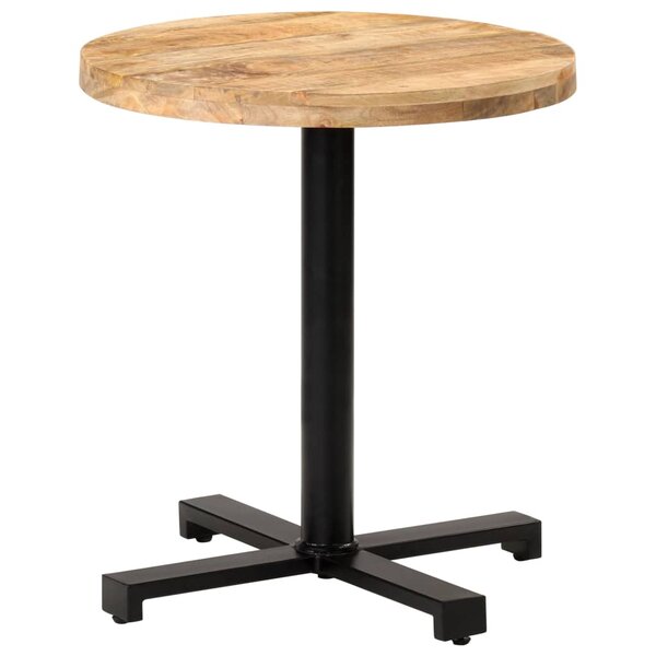 vidaXL Table de bistro Ronde Ø70x75 cm Bois de manguier brut