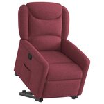 vidaXL Fauteuil inclinable rouge bordeaux tissu
