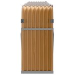 vidaXL Porte-bûches marron clair 300x45x100 cm acier galvanisé