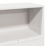 vidaXL Lit bibliothèque sans matelas blanc 75x190cm bois de pin massif