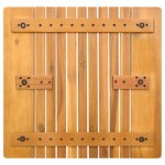 vidaXL Tapis de bain Uni Marron 59 x 40 cm bois