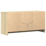 vidaXL Meuble TV avec LED chêne sonoma 100x34x50 cm bois d'ingénierie